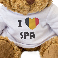 I LOVE SPA (BELGIUM FLAG) - Teddy Bear - Cute Funny Soft - Souvenir Gift Present