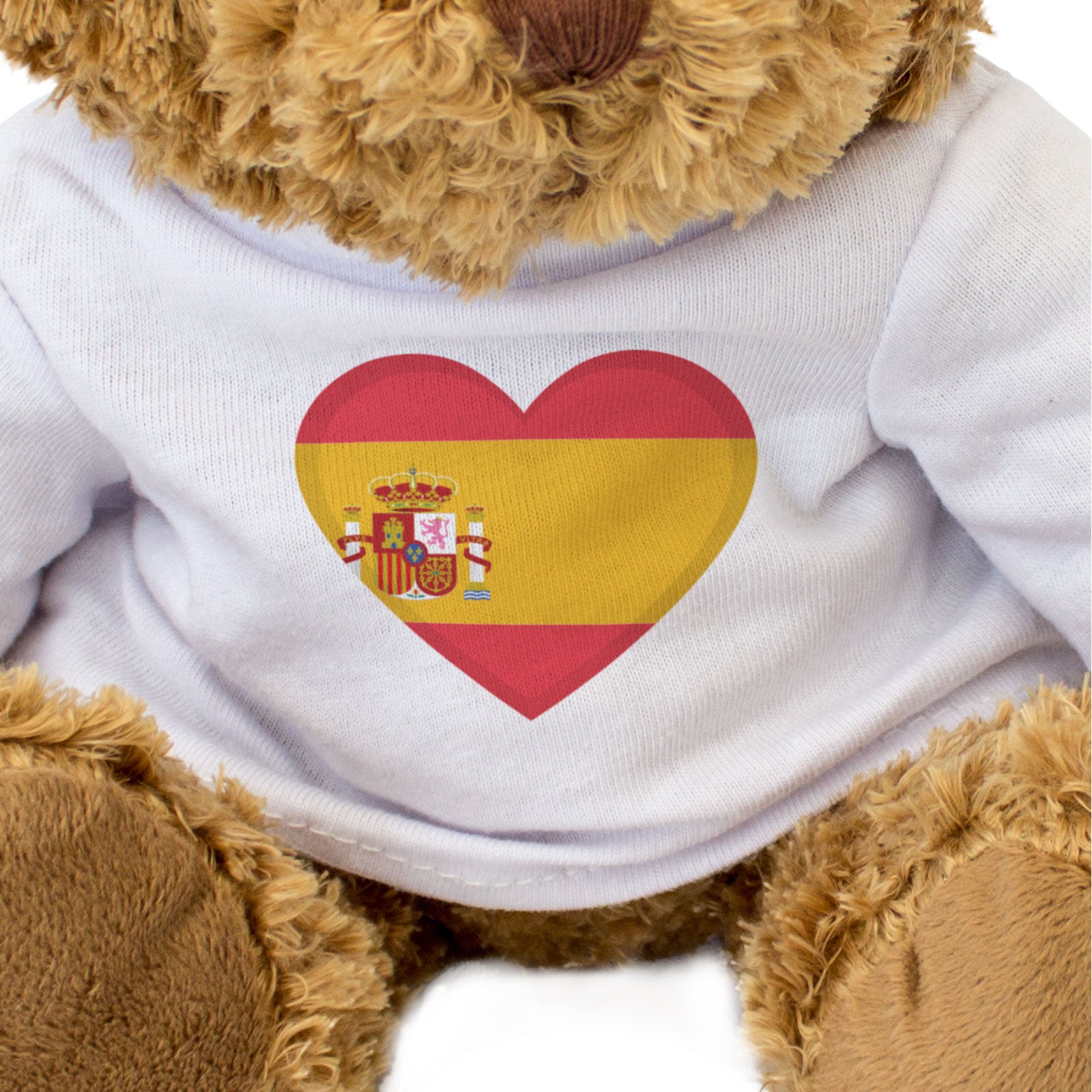 SPAIN FLAG HEART - Teddy Bear - Cute Cuddly Soft - Spanish Gift Present