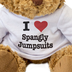 I LOVE SPANGLY JUMPSUITS - Teddy Bear - Cute Cuddly Soft Adorable - Gift Present
