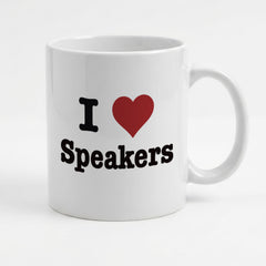 I LOVE SPEAKERS - Mug - Funny Music Gift Present