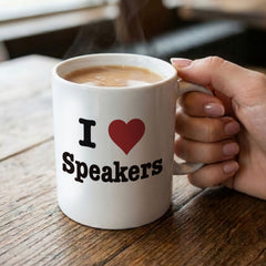 I LOVE SPEAKERS - Mug - Funny Music Gift Present