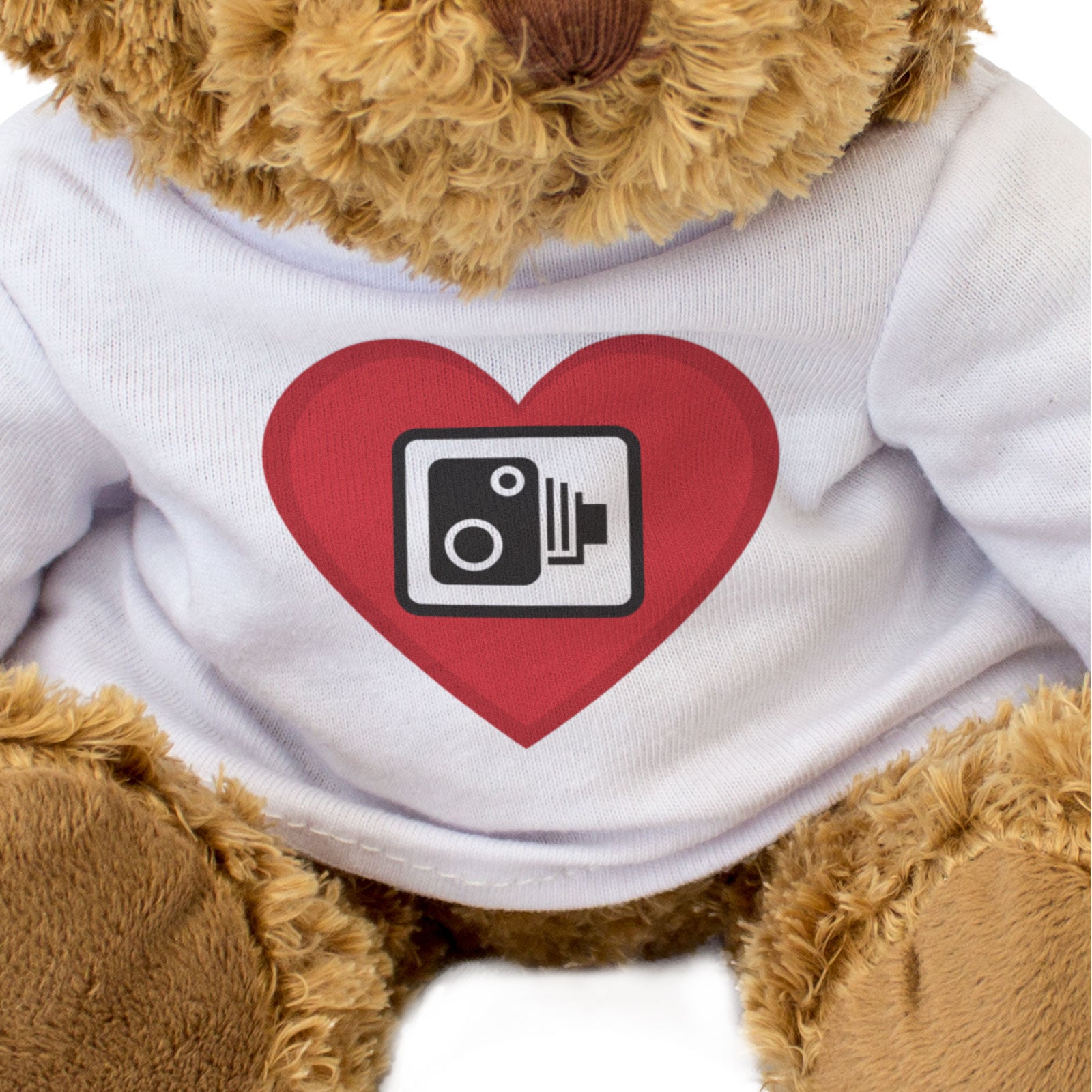 SPEED CAMERA ROAD SIGN (RED HEART) - Teddy Bear - Funny - Driving Gift Present