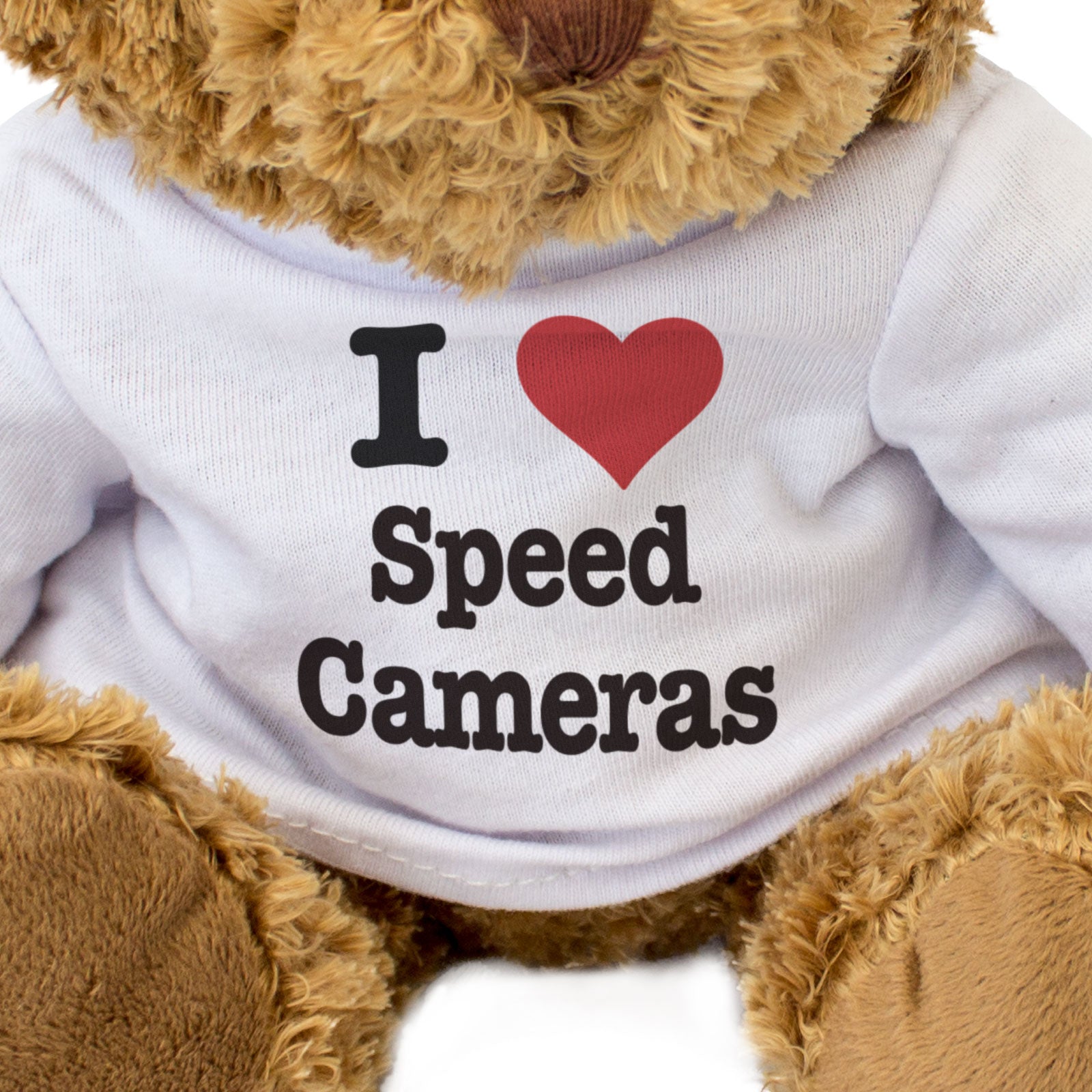 I LOVE SPEED CAMERAS - Teddy Bear - Cute Cuddly Soft Funny - Gift Present