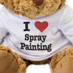 I LOVE SPRAY PAINTING - Teddy Bear - Cute Cuddly Soft - Funny Gift Present