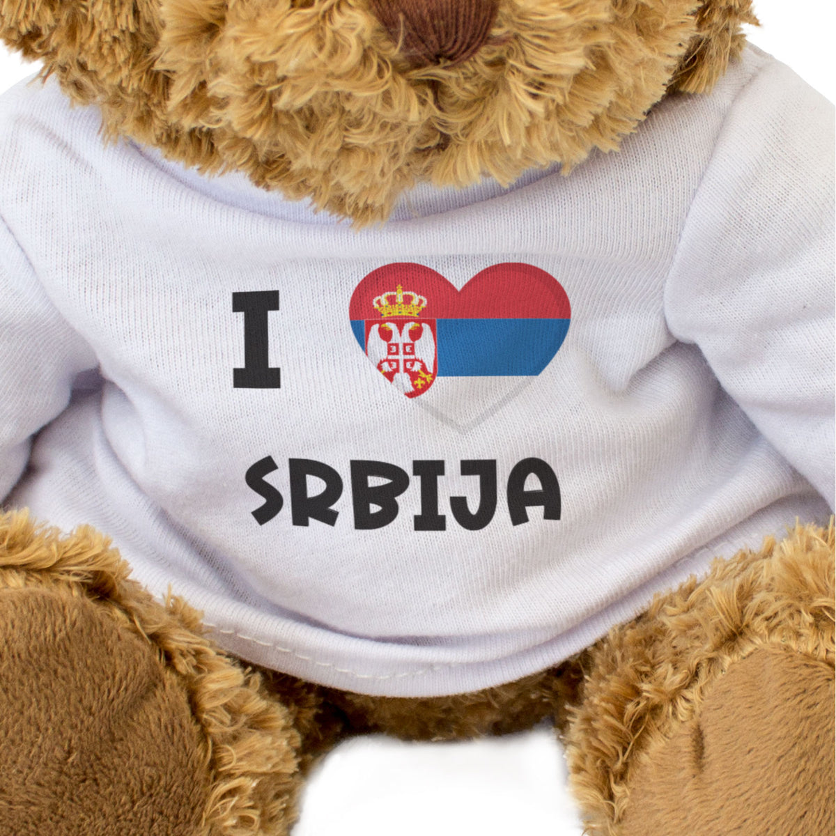 I Love Srbija Flag - Teddy Bear - Serbia Fan Gift Present