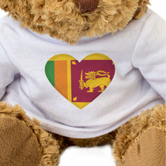 SRI LANKA FLAG HEART - Teddy Bear - Cute Cuddly Soft - Sri Lankan Gift Present