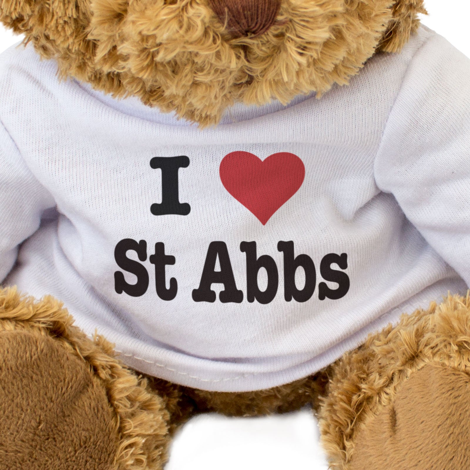 I LOVE ST ABBS - Teddy Bear - Cute Cuddly Soft - Scotland Gift Present