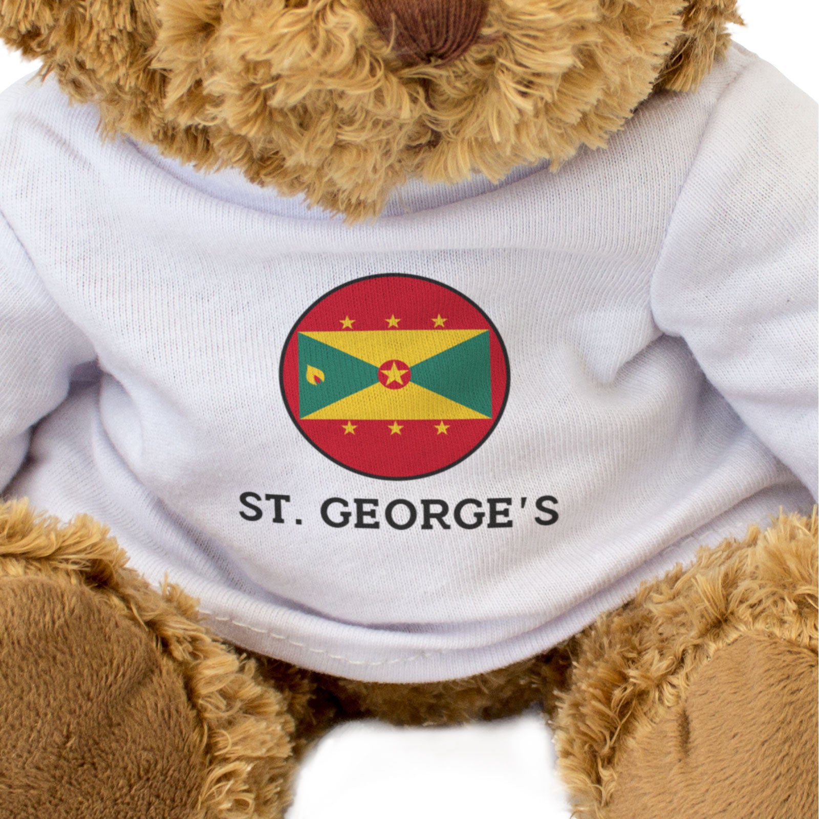 ST. GEORGE'S (GRENADA FLAG ROUNDEL) - Teddy Bear - Cute - Souvenir Gift Present