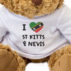 I Love St Kitts & Nevis Flag - Teddy Bear