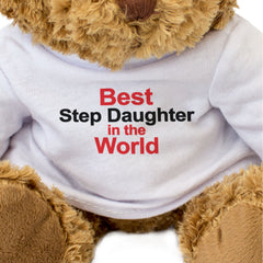 BEST STEP DAUGHTER IN THE WORLD - Teddy Bear - Cute Soft Funny Gift Present