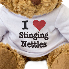 I LOVE STINGING NETTLES - Teddy Bear - Cute Cuddly Soft - Funny Gift Present