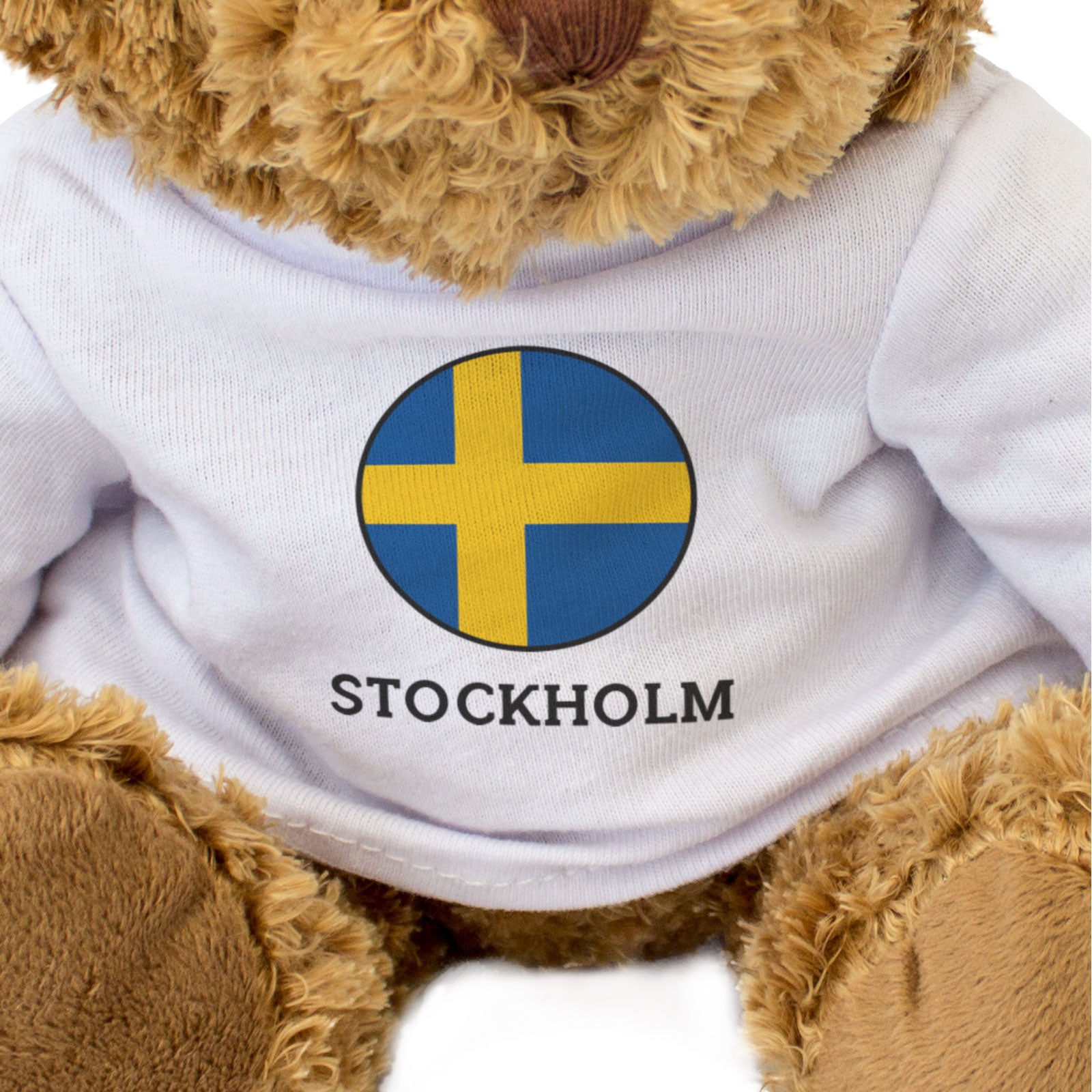 STOCKHOLM (SWEDEN FLAG ROUNDEL) - Teddy Bear - Funny Souvenir Gift Present
