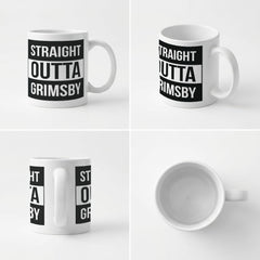 STRAIGHT OUTTA GRIMSBY - Mug - Funny Gift Present for Someone from Grimsby