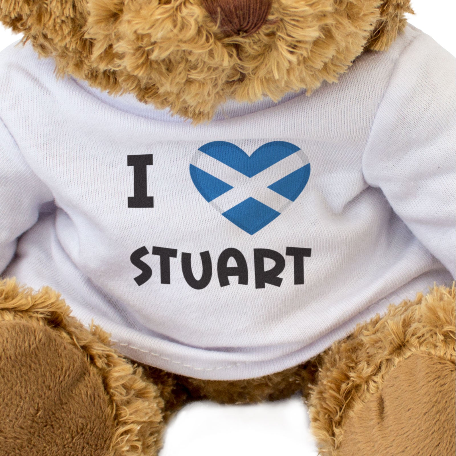I LOVE STUART (SCOTLAND FLAG) - Teddy Bear - Cute - Funny Scottish Gift Present