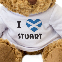 I LOVE STUART (SCOTLAND FLAG) - Teddy Bear - Cute - Funny Scottish Gift Present