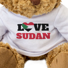 LOVE SUDAN (FLAG HEART) - Teddy Bear - Cute - Funny Souvenir Gift Present