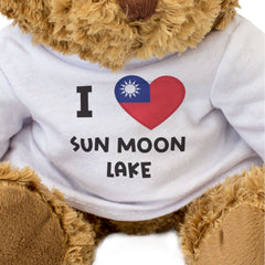 I LOVE SUN MOON LAKE (TAIWAN FLAG) - Teddy Bear - Funny Souvenir Gift Present