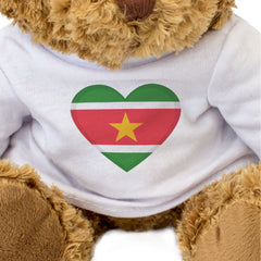 SURINAME FLAG HEART - Teddy Bear - Cute Cuddly - Surinamese Gift Present