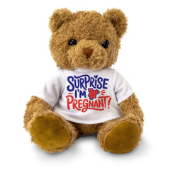 SURPRISE I'M PREGNANT! - Teddy Bear - Cute Cuddly Soft Adorable - Gift Present