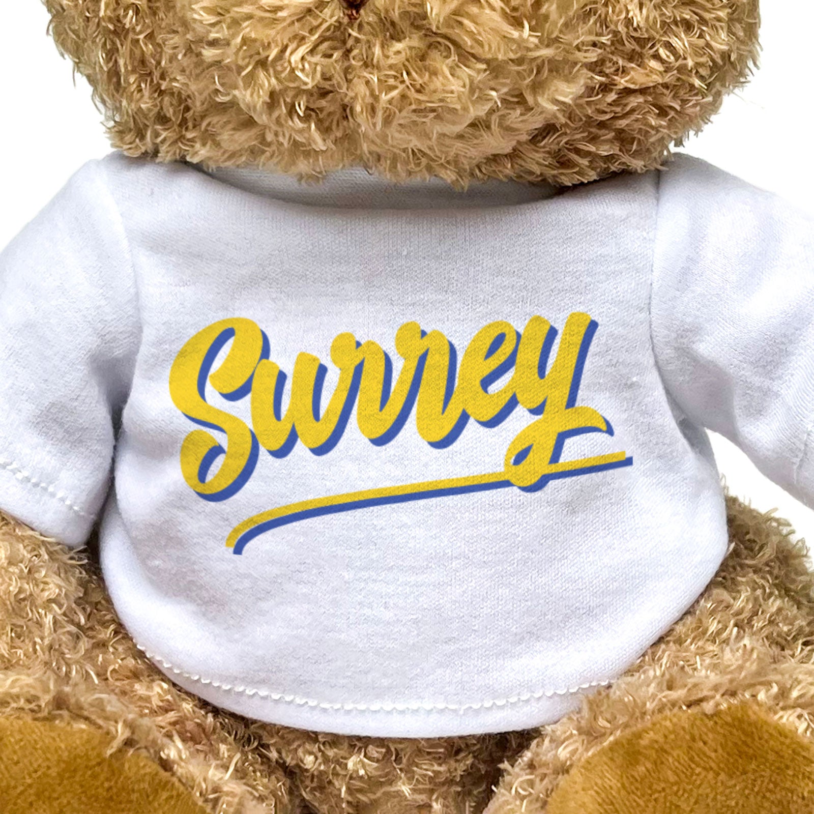SURREY (SCRIPT) - Teddy Bear - Cute Soft - Funny England Souvenir Gift Present