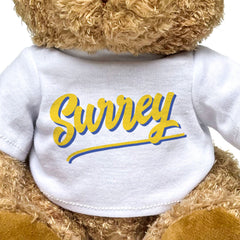 SURREY (SCRIPT) - Teddy Bear - Cute Soft - Funny England Souvenir Gift Present