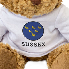 SUSSEX COUNTY FLAG ROUNDEL - Teddy Bear - Cute Cuddly Soft - Gift Present