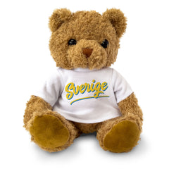 SVERIGE (SCRIPT) - Teddy Bear - Cute Soft - Funny Sweden Souvenir Gift Present