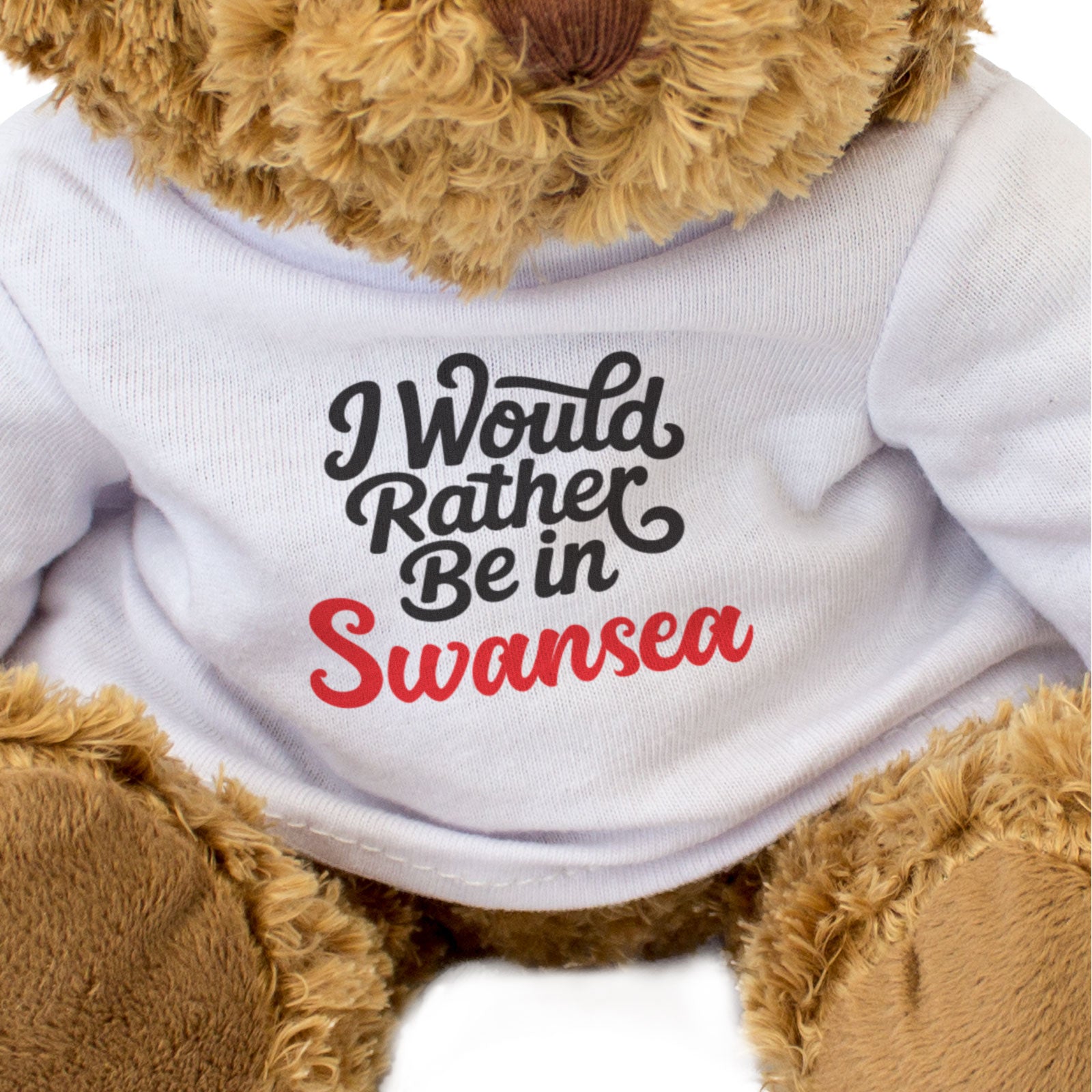 I WOULD RATHER BE IN SWANSEA - Teddy Bear - Cute Cuddly - Wales Gift Present