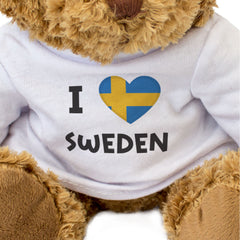 I Love Sweden Flag - Teddy Bear