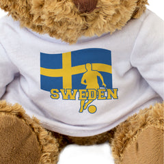 SWEDEN FLAG (FOOTBALL) - Teddy Bear - Cute - Swedish Soccer Fan Gift Present