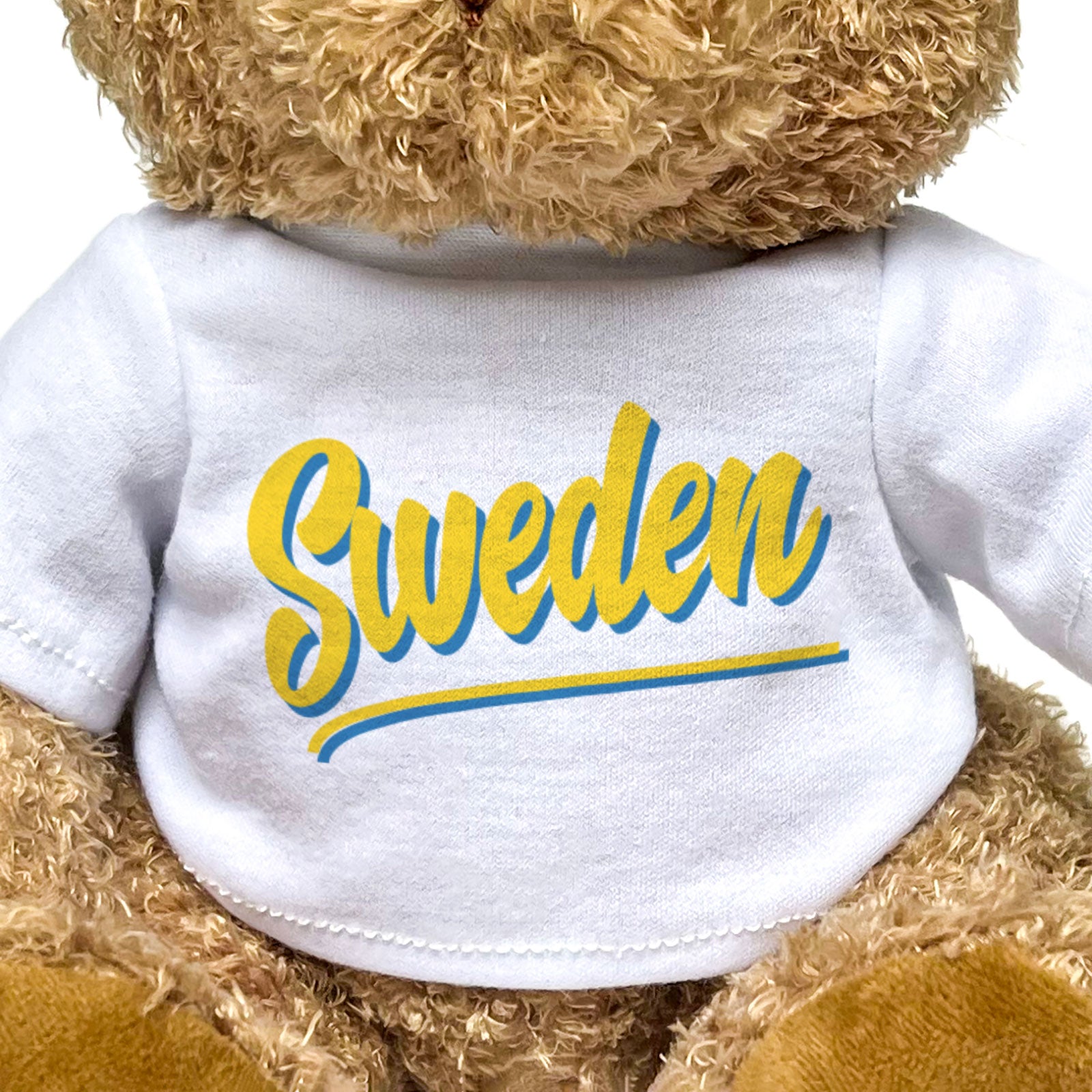 SWEDEN (SCRIPT) - Teddy Bear - Cute Soft - Funny Swedish Souvenir Gift Present