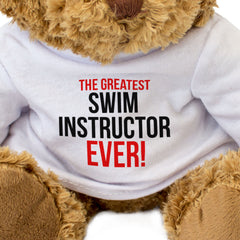 THE GREATEST SWIM INSTRUCTOR EVER - Teddy Bear - Cute Cuddly - Gift Present