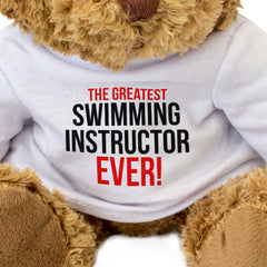 THE GREATEST SWIMMING INSTRUCTOR EVER - Teddy Bear - Cute Cuddly - Gift Present