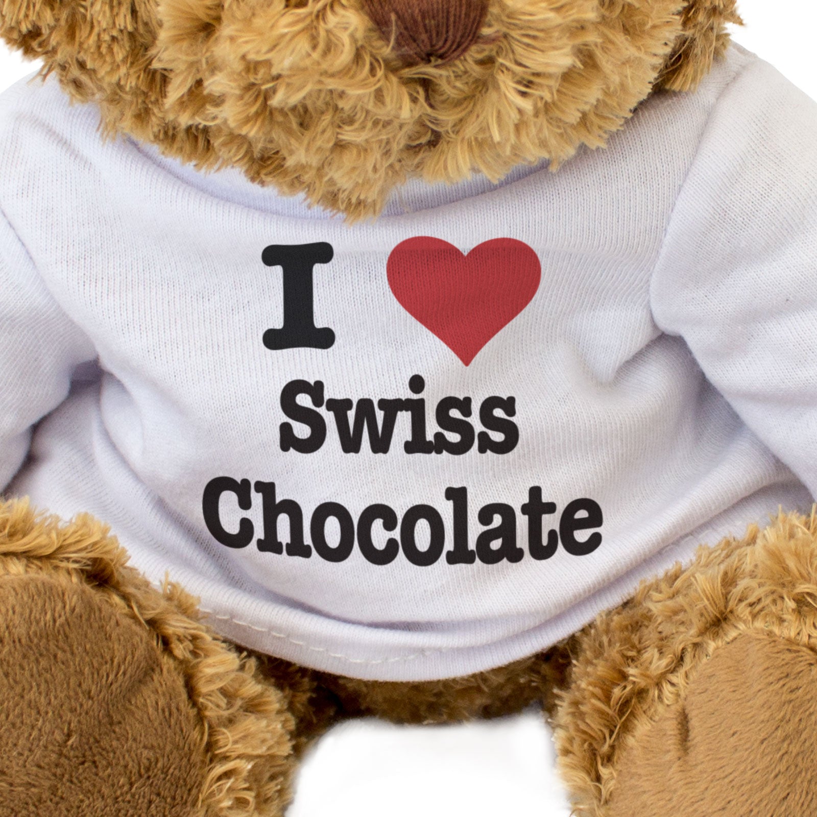 I LOVE SWISS CHOCOLATE - Teddy Bear - Cute Cuddly Soft Adorable - Gift Present