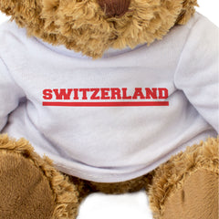 SWITZERLAND FLAG STRIPES - Teddy Bear - Cute Funny - Swiss Souvenir Gift Present