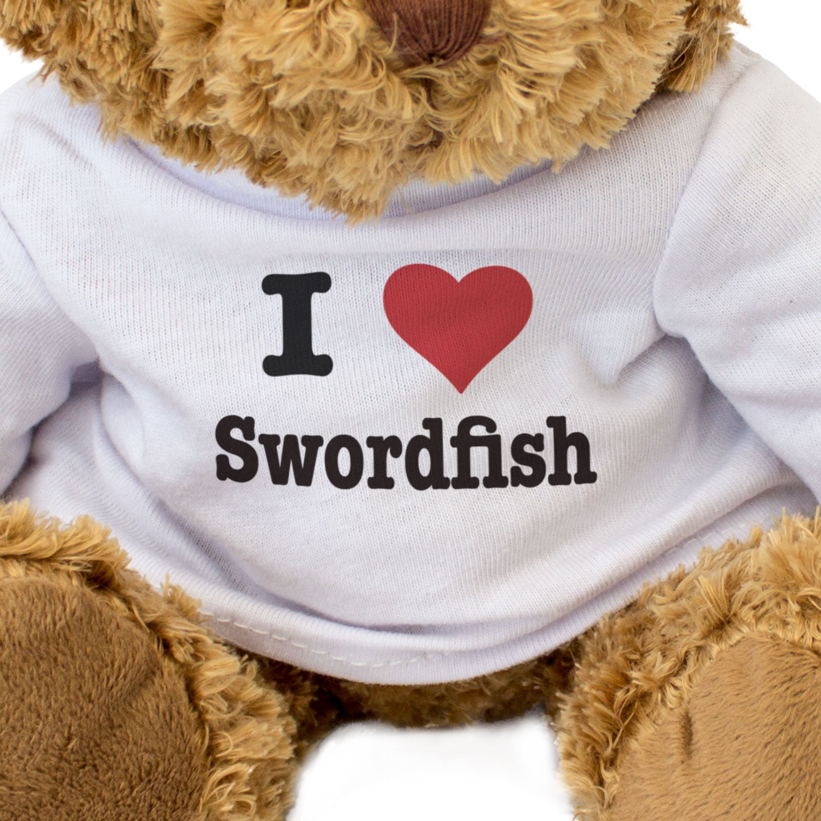 I LOVE SWORDFISH - Teddy Bear - Cute Cuddly Soft Adorable - Gift Present