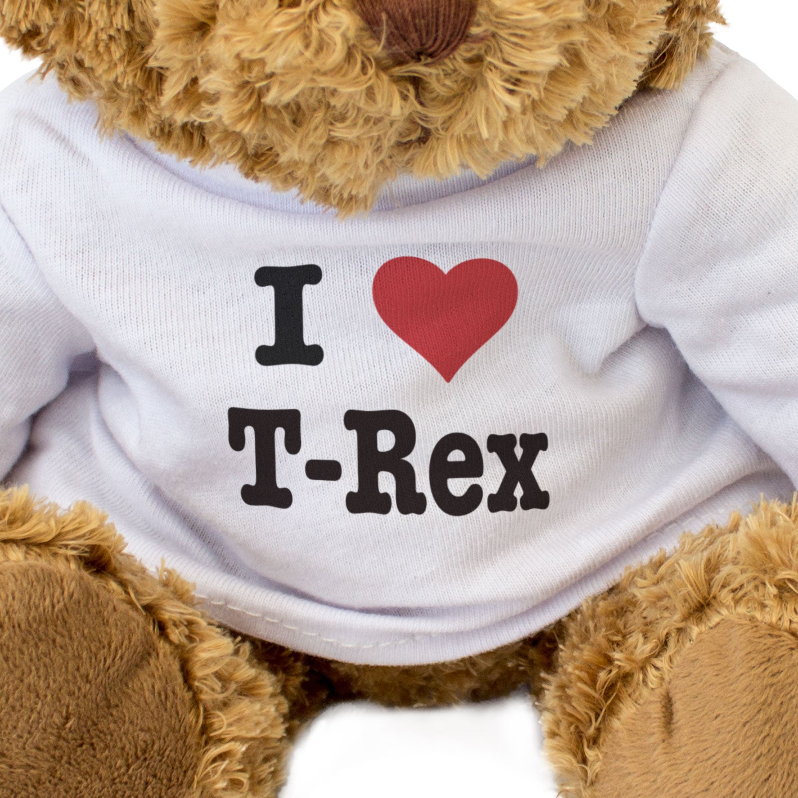 I LOVE T-REX - Teddy Bear - Cute Cuddly Soft Adorable - Dinosaur Gift Present