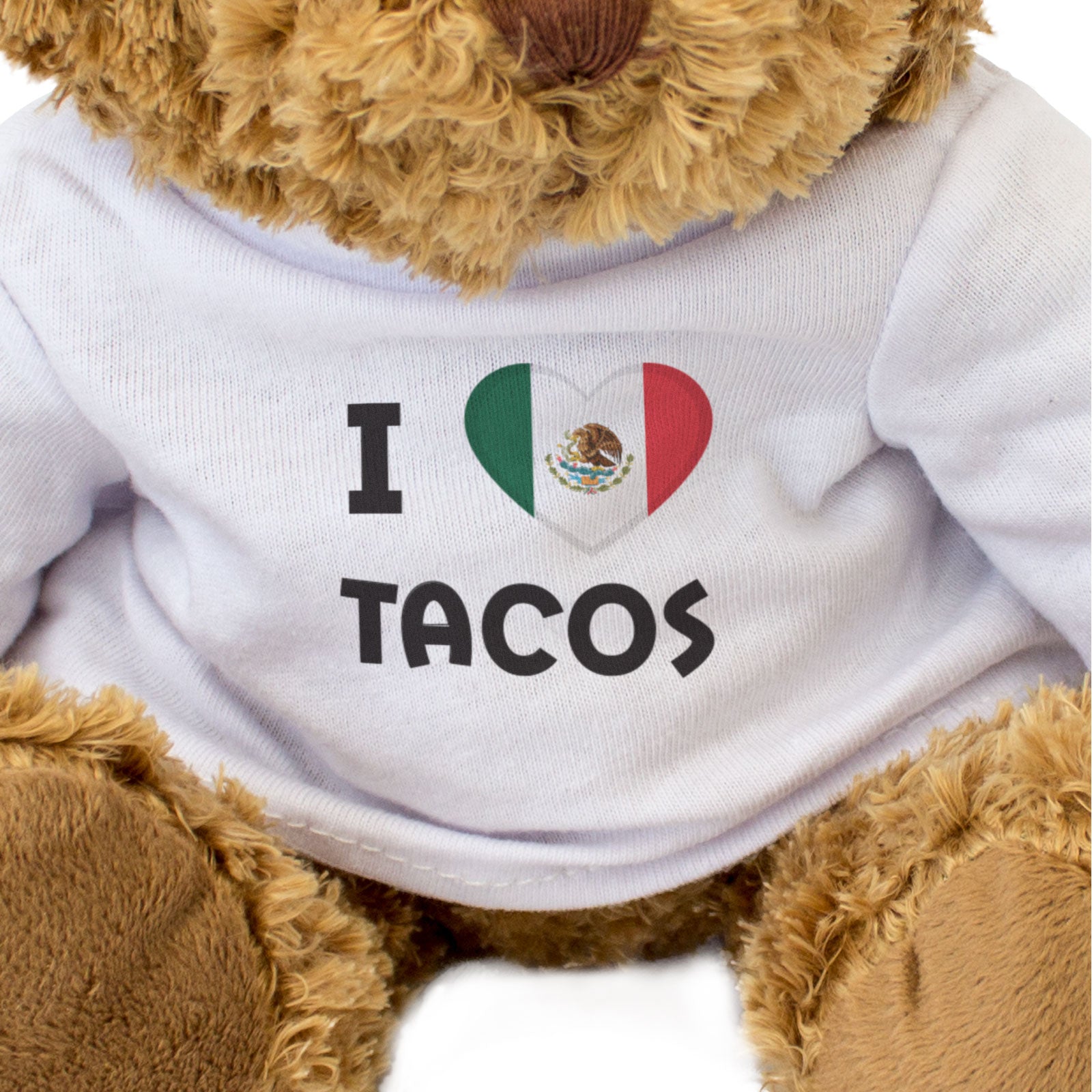 I LOVE TACOS (MEXICO FLAG) - Teddy Bear - Cute Funny - Mexican Gift Present