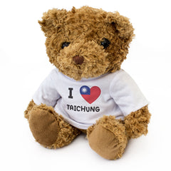 I LOVE TAICHUNG (TAIWAN FLAG) - Teddy Bear - Cute Funny Souvenir Gift Present