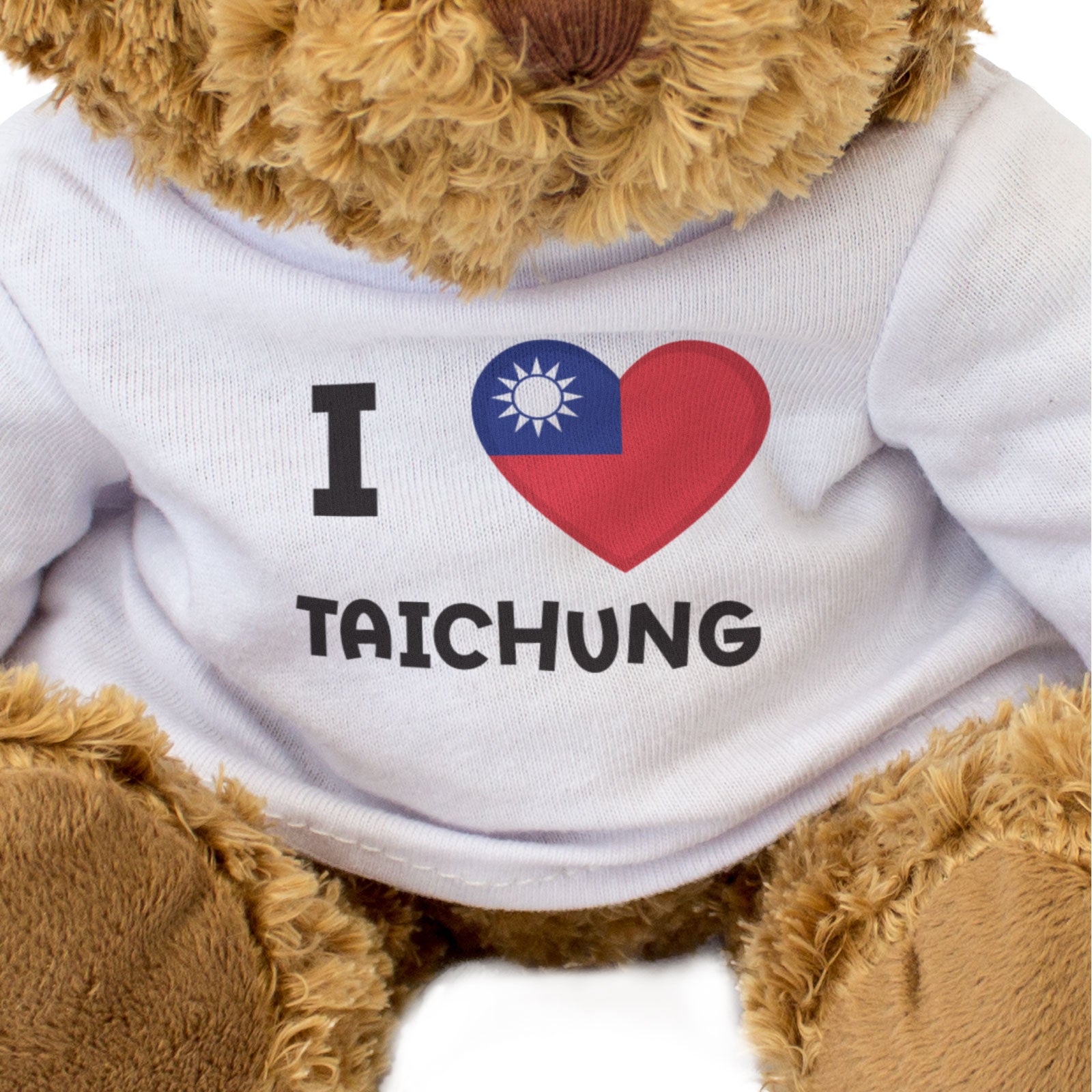 I LOVE TAICHUNG (TAIWAN FLAG) - Teddy Bear - Cute Funny Souvenir Gift Present