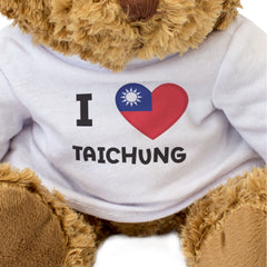 I LOVE TAICHUNG (TAIWAN FLAG) - Teddy Bear - Cute Funny Souvenir Gift Present