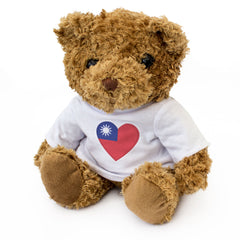 TAIWAN FLAG HEART - Teddy Bear - Cute Cuddly Soft - Taiwanese Gift Present