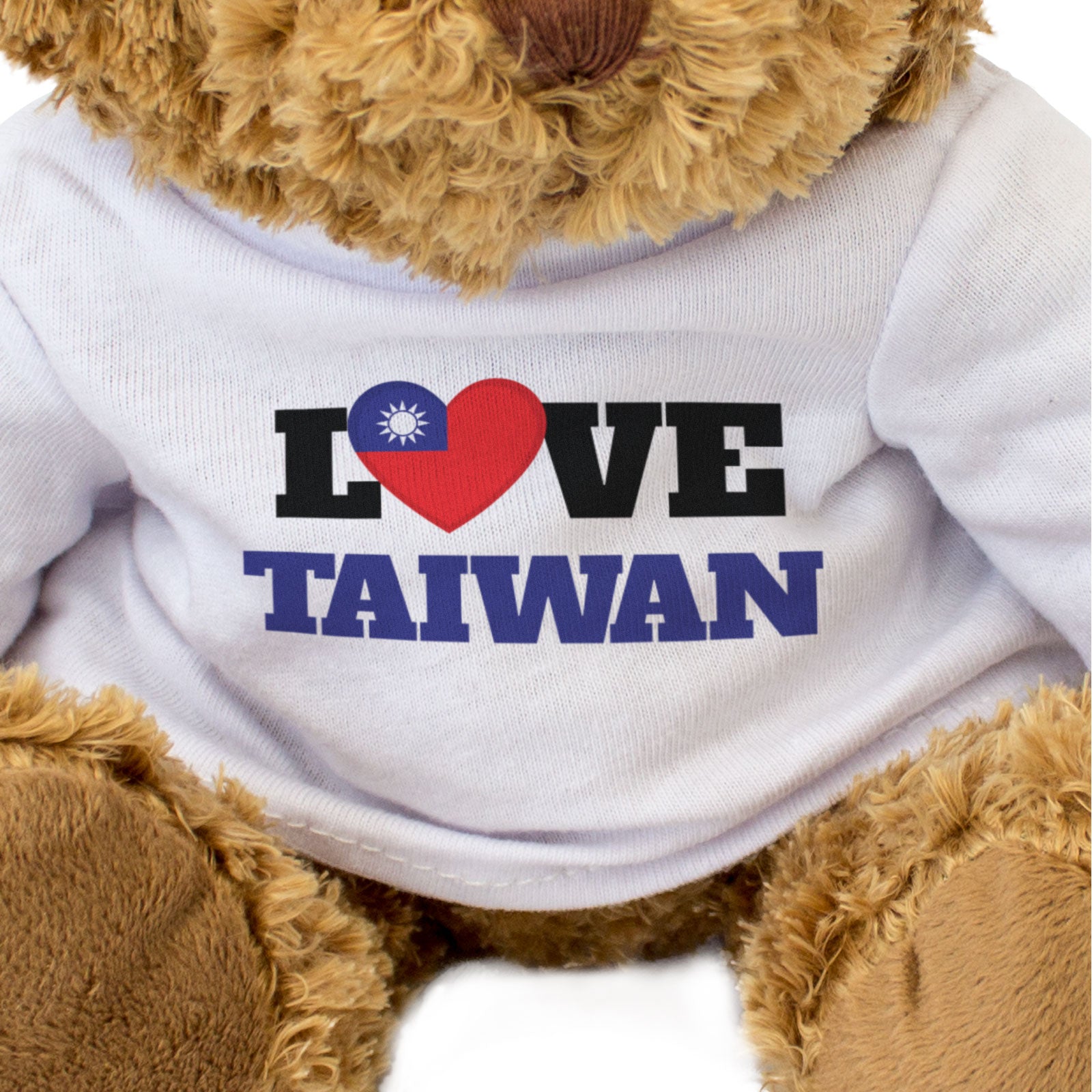 LOVE TAIWAN (FLAG HEART) - Teddy Bear - Cute Funny - Souvenir Gift Present