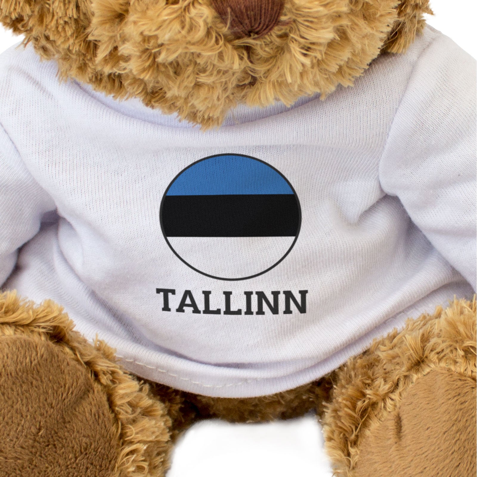 TALLINN (ESTONIA FLAG ROUNDEL) - Teddy Bear - Funny Souvenir Gift Present
