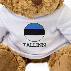 TALLINN (ESTONIA FLAG ROUNDEL) - Teddy Bear - Funny Souvenir Gift Present