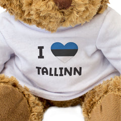 I LOVE TALLINN (ESTONIA FLAG) - Teddy Bear - Cute Cuddly - Gift Present