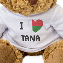 I LOVE TANA (MADAGASCAR FLAG) - Teddy Bear - Antananarivo Souvenir Gift Present