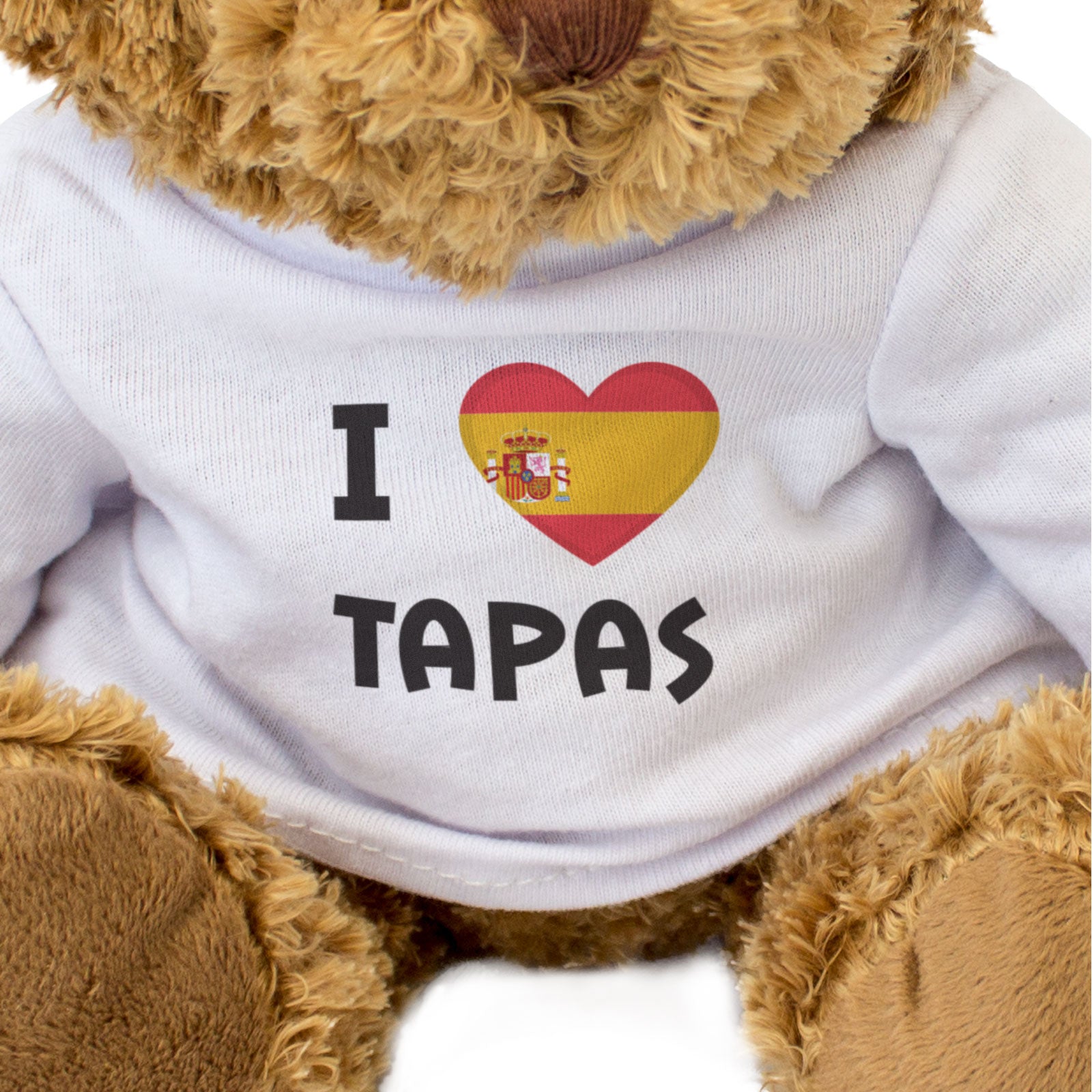 I LOVE TAPAS (SPAIN FLAG) - Teddy Bear - Cute Funny - Spanish Gift Present