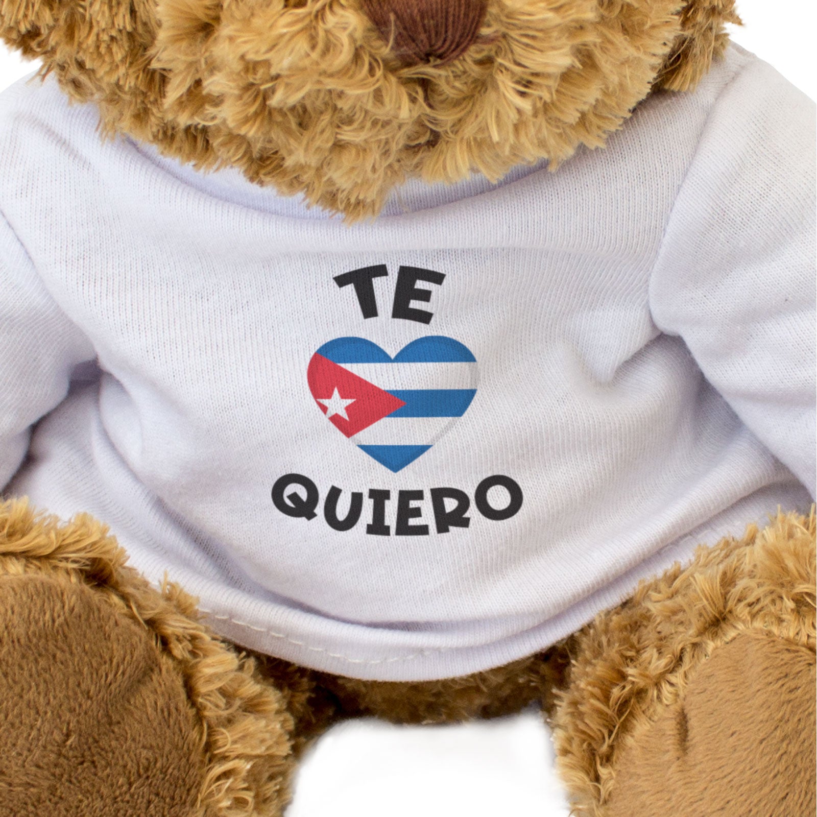 TE QUIERO (CUBA FLAG) - Teddy Bear - I Love You - Cute Romantic Gift Present