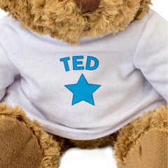 TED (BLUE STAR) - Teddy Bear - Cute Cuddly Soft Adorable - Funny Gift Present